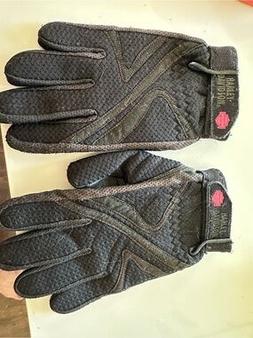 Harley-Davidson Black & Pink Motorcycle Gloves